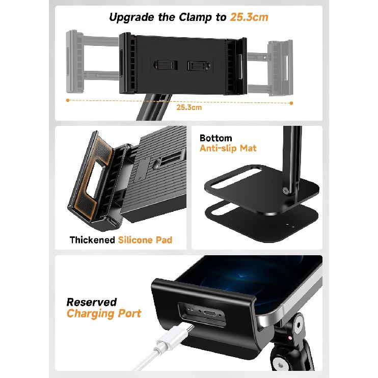 UPERFECT Adjustable Portable Monitor Stand Holder for 7-18.5" Laptop Gaming Desktop Clamp Stand Phone External Vertical Screen