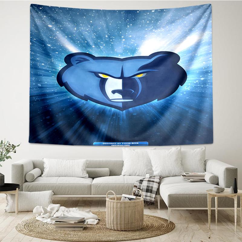 City Grizzlies Bear Logo Quick-Dry Tapestry Hanging for Bedroom,Livingroom, Playroom,Decor Art Room Wall Tapestry Holiday and Birthday Gifts