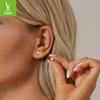 Серьги-пусеты с резьбой из звездного муассанита, простые мини-серьги-пусеты из серебра S925 в виде пентаграммы.
