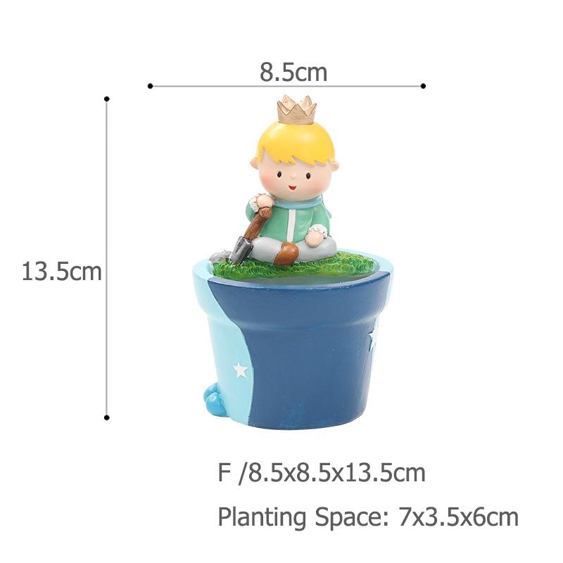 Кашпо Prince Kid для суккулентов, кактусов, цветочный горшок для мини-бонсай, украшения для сада Fairy, украшение для домашнего стола