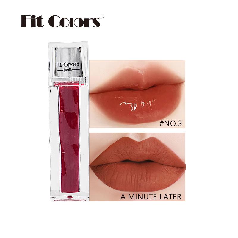 Подходящие цвета Прозрачное зеркало Водяной свет Глазурь для губ Кубики льда прозрачные и увлажненные и белые, губная помада Красная вода