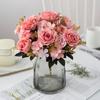 Искусственные цветы Шелковые розы Букет невесты Домашний декор Осенние свадебные аксессуары Распродажа Садовые искусственные пионы Гортензии Искусство Стена