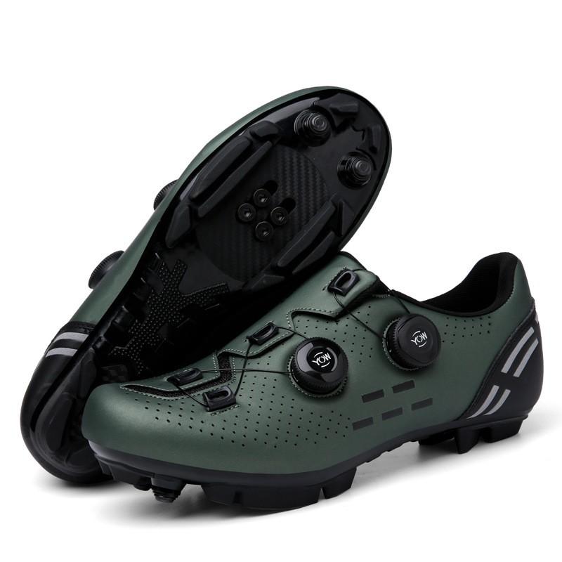 Unisex Cycling Shoes Road Mountain Bikes Hard Sole Clipless Compatible Lightweight Riding Footwear