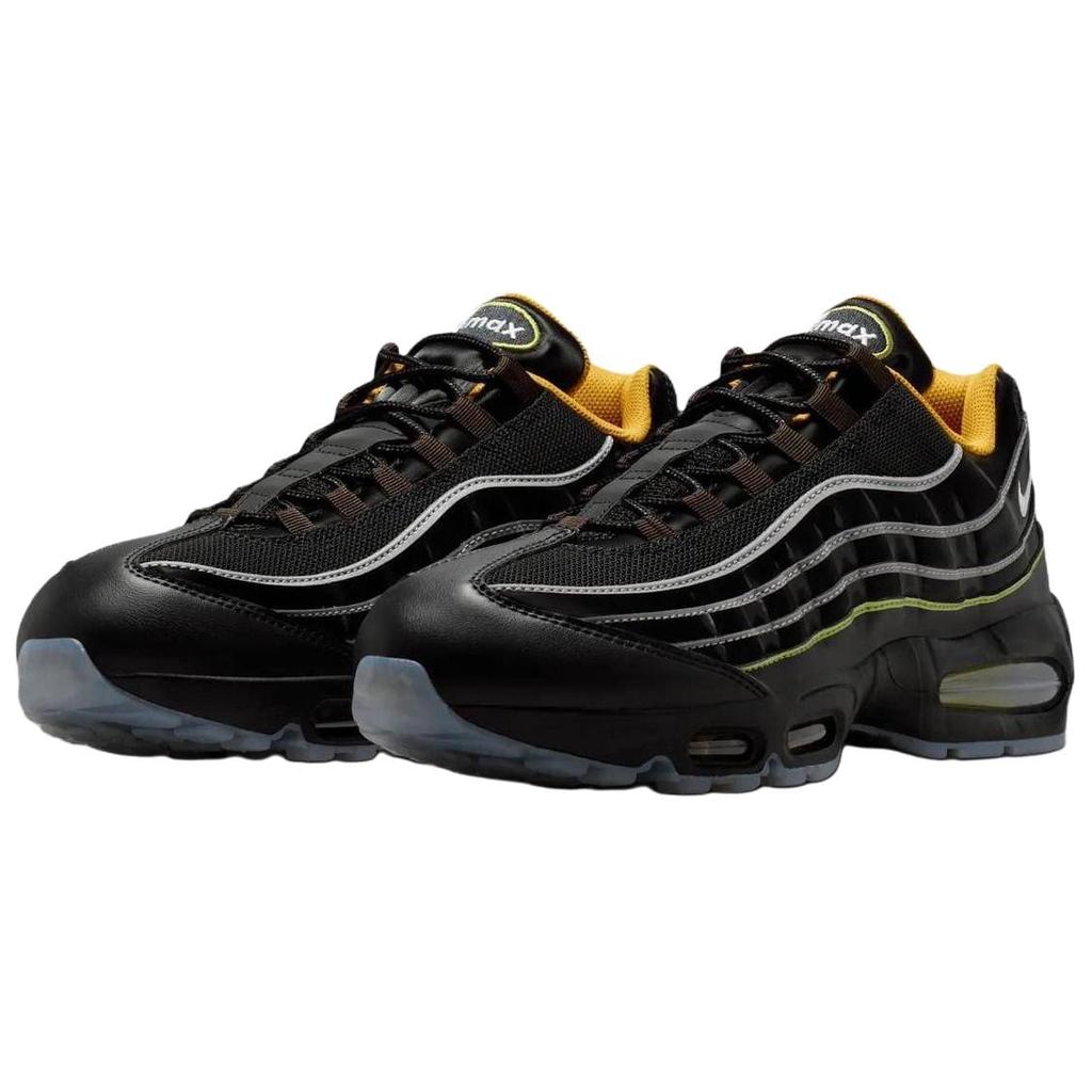 Nike Дышащие кроссовки для бега Air Max 95, унисекс, черные с белым, IR5901-010