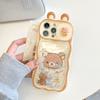 Для iPhone 11 12 13 14 15 16 17 Pro Max Блестки Ушки Рилаккума Раздвижное Окно Защита Камеры Чехол