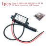 Carregador inteligente USB tipo C 12V 24V Drop 5V 3A15W Módulo conversor de energia