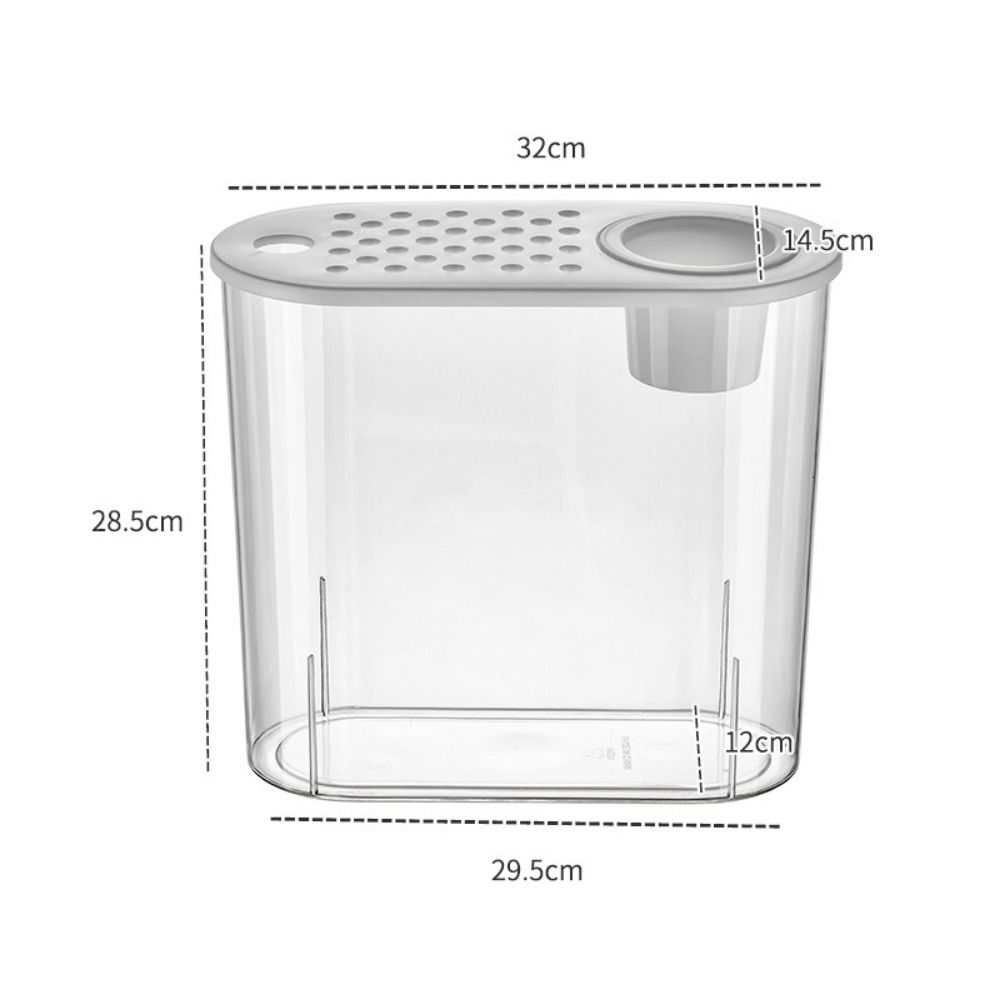 Transparent Aquaponic Fish Bowl Removable Plastic Hydroponic Fish Tank Goldfish Tank Table
