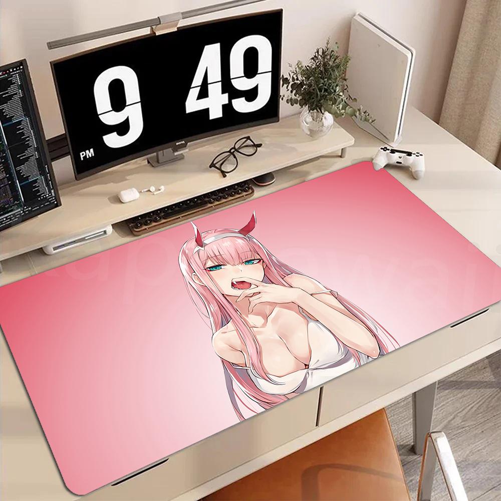 Большой аниме коврик для мыши Darling in the FranXX Игровой коврик для мыши Большой коврик для мыши Zero Two XXL x HD Печать Клавиатурные коврики Desm Mat