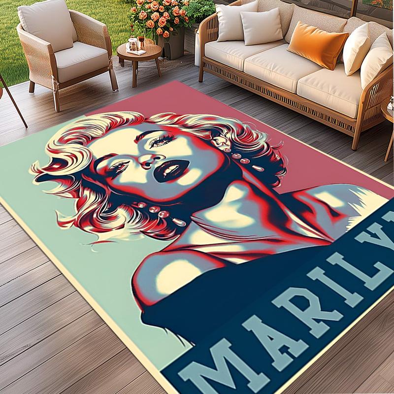Marilyn Monroe Print Rug, Washable Floor Carpet, For Entryway Dorm Laundry Room Office Study, Home Decor Birthday Christmas Gift