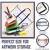 Сумка-носитель для плакатов Прозрачная Водонепроницаемая Органайзер для искусства Сумка для плакатов Сумка для хранения Прочная Большая вместимость Портфолио-органайзер для искусства