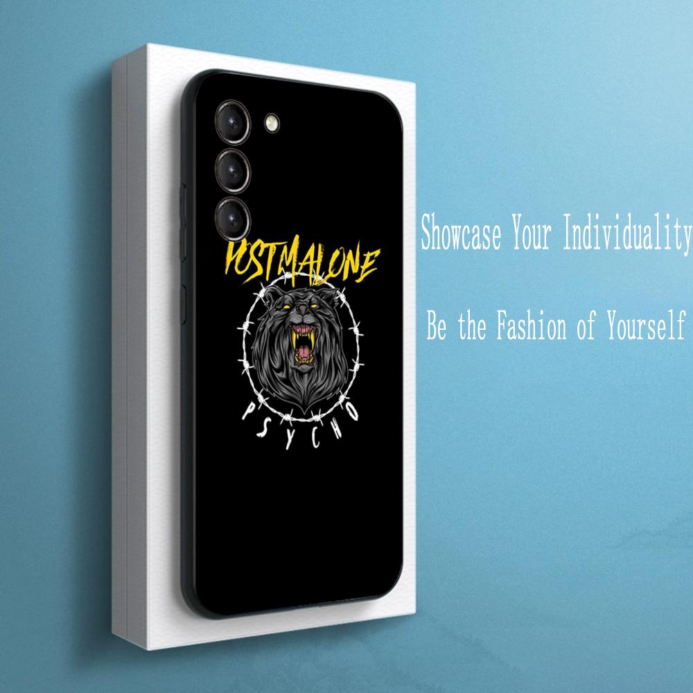 Hip Hop Rapper Post Ma-olne Phone Case For Samsung Galaxy S26 S25 S24 S23 S22 S21 Plus Ultra Note20 Soft Black