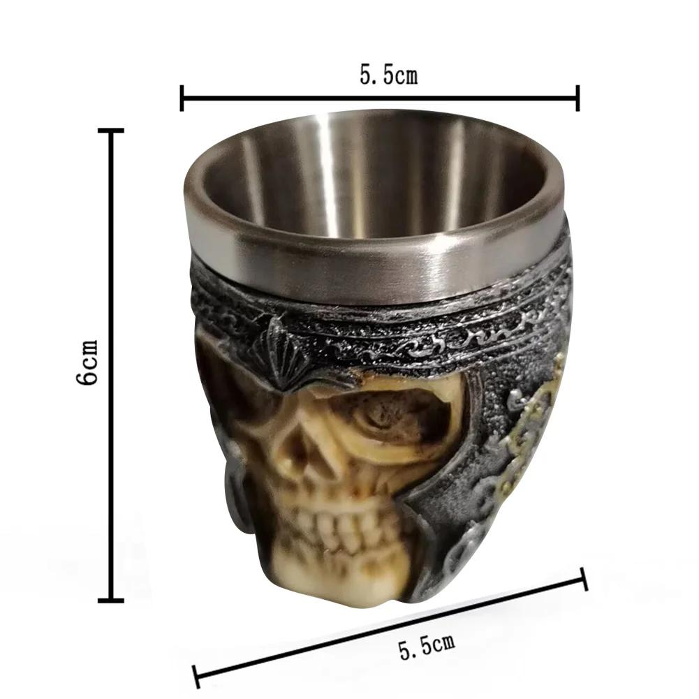 Пивная кружка с черепом из смолы, 3D кофейная чашка из нержавеющей стали, чашки для вина, чая, паб-бара, посуда для напитков, кружка для воды, кофейная чашка, домашний декор, подарок