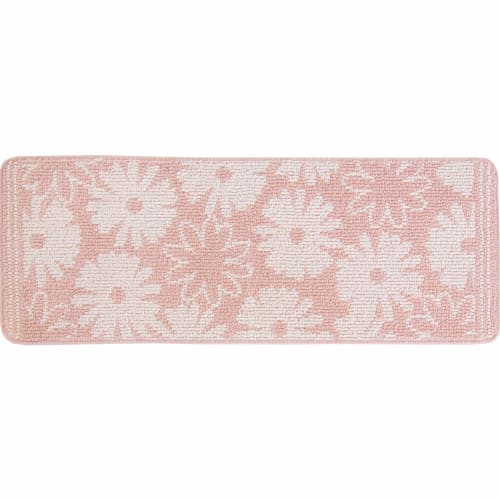 OKA Sucre Kitchen Mat, Approx. 45cm x 120cm, Pink (Non-Slip, Washable) 4548622638110