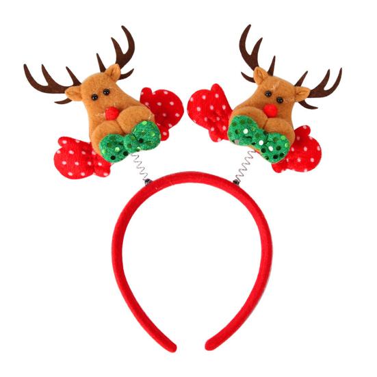Рождественская повязка на голову с рогом оленя, повязка на голову в виде звезды Санта-дерева, праздничный обруч для волос, аксессуар для косплея для женщин и детей