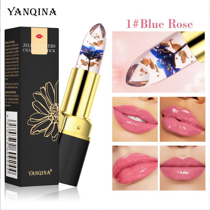 Waterproof Lipgloss Flower Lipstick Temperature Change Color Jelly Lipstick Moisturizer