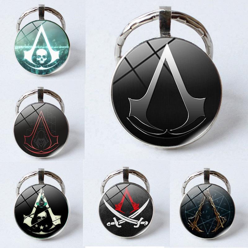 Брелок-подвеска Металлическое тисненое кольцо Assassin's Creed