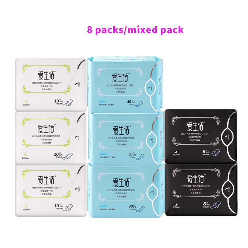 8 упаковок, женские гигиенические прокладки, женские анионовые гигиенические прокладки, гигиенические прокладки, менструальные трусики, гигиенические ежедневные