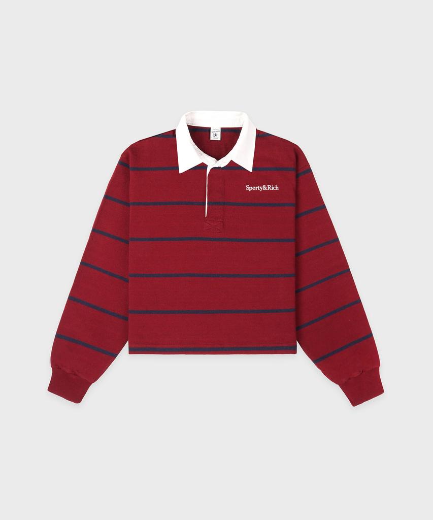 SPORTY&RICH Serif Logo Rugby Polo R256Aw1001