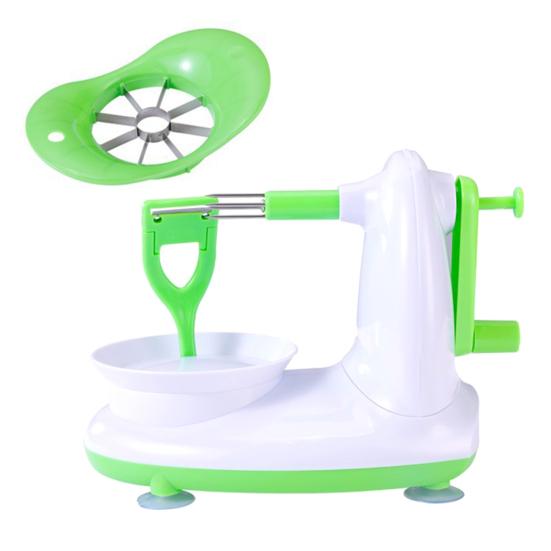 Овощечистка-слайсер с лезвием из нержавеющей стали, присоской, эргономичной ручкой, ручная вращающаяся машина для чистки овощей и фруктов, кухонные гаджеты