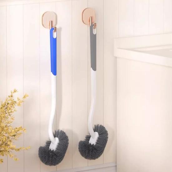 Yousheng Туалетная щетка с подвесным дизайном, полусферическая головка, удлиненная ручка, подвесная туалетная щетка, инструмент для чистки ванной комнаты