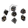 7pcs/lot Multi-sided Black Gold Dice Set Double-colors D4 D6 D8 D10 D% D12 D20 Polyhedral Dice for Entertainment Board Game Dice