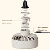Car Mini Fan Car Cooling Fan USB Car Air vent clip small Fan With Ambient Lighting 3 Speeds Adjustable Electric Powerful Fan