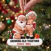 Festive Tree Pendant Set Wooden Christmas Hanging Ornaments, Funny Santa Claus with Holiday Decor Rope for Home and Party Supplies Durable Xmas