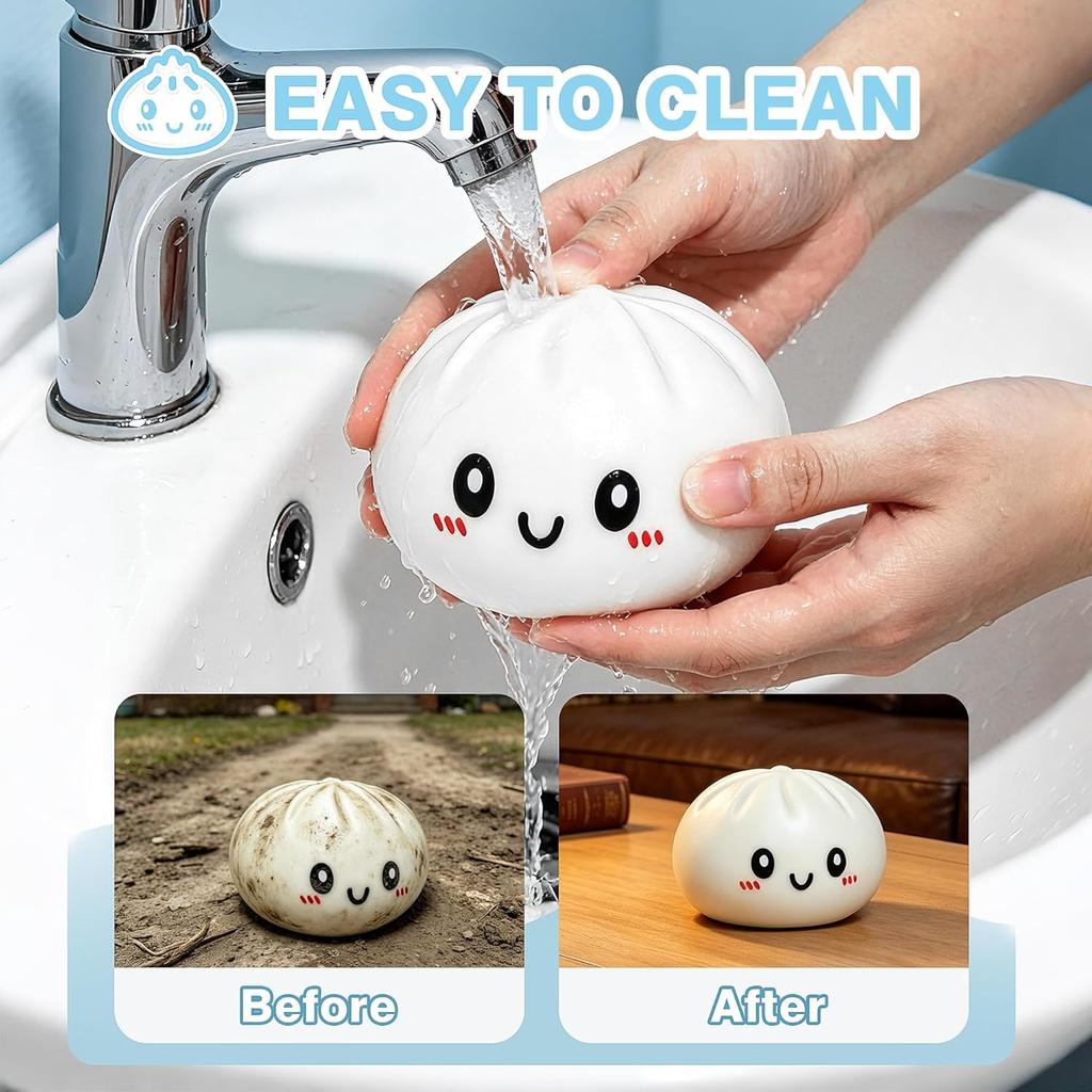 Viral Maltose Dumpling Toy: Glitter Colorful Squeeze Ball, ASMR Tactile Fidget, Mystery Box Stress Ball, Aesthetic Desk Toy