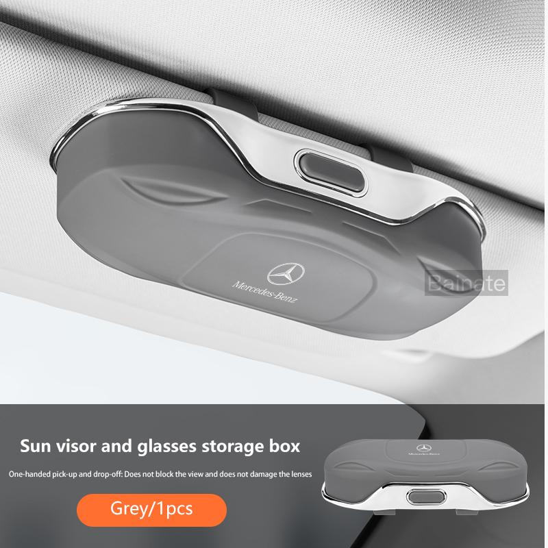 For Mercedes Benz GLB GLC GLE SLC W203 W204 W176 W205 AMG Car Visor Sunglasses Glasses Case Glasses Holder Clip Box Accessories BC2