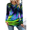Women's T Shirt Striped Print  Vintage Stylish Long Sleeve Crew Neck Regular Tops Daily Going Out Weekend Print  Spring
