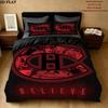 Montreal Canadiens Pattern Bedding Quilt Set  Home Decoration  Gift (1 * duvet cover + 2 * pillowcase  without core)