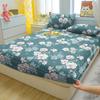1 Simple Modern Plant Flower Printed Matte Fitted Sheet, Bedroom Printed Bed Cover, Bedding (Excluding Pillowcases)