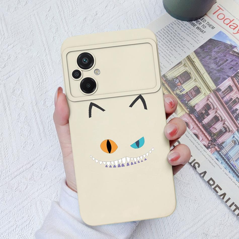 For Xiaomi Poco M5 M5S Phone Case Monster Cat Camera Protection Upgrade Liquid Silicone Bumper For Poco M 5 S Back Cover Shell