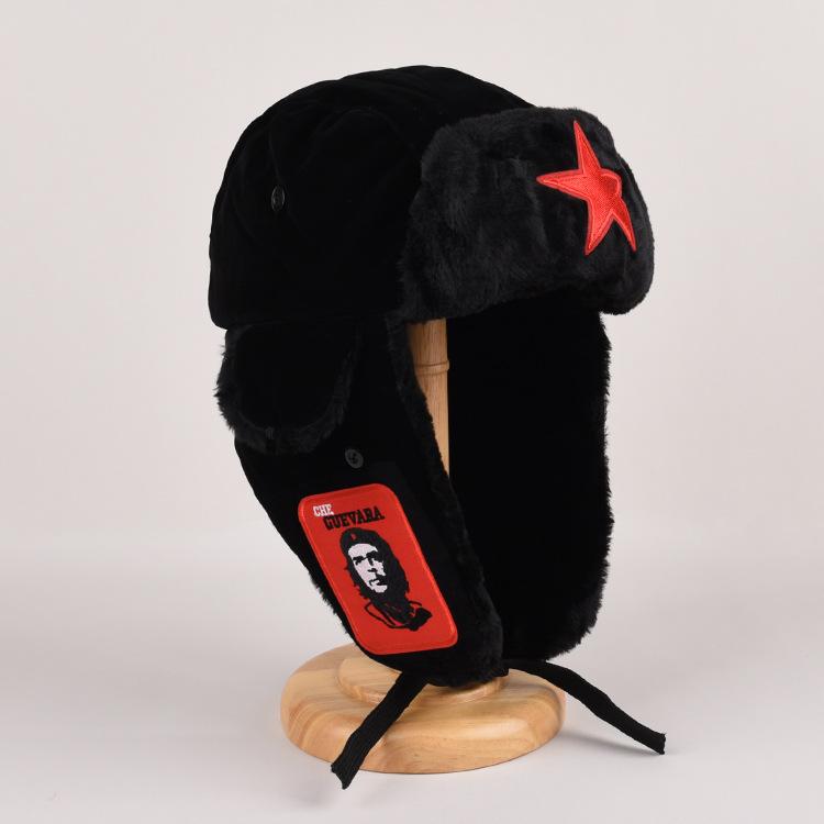 Шапка Thunderbird для мужчин, зимняя, теплая, детская, хлопковая, детская, для езды на велосипеде, красная, с пентаграммой, толстая, для холодной погоды