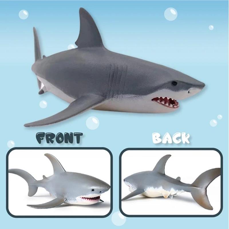 Funny Realistic Shark Lifelike Shark Shaped Toy Realistic Motion Simulation Animal Model for Kids Toy Gift