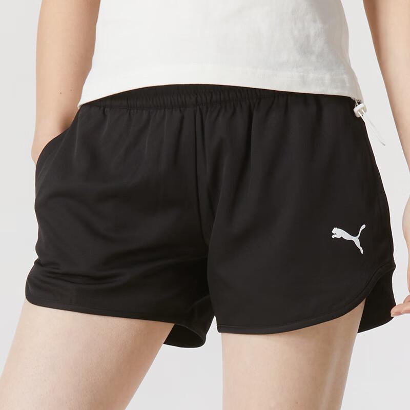Puma Logo Elastic Casual Sports Shorts Women Shorts Black 685640-01