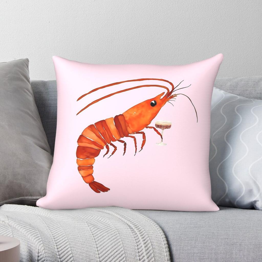Espresso Martini Shrimp Tini Cocktail Square Pillowcase Polyester Linen Velvet Creative Zip Decor Home Cushion Cover x