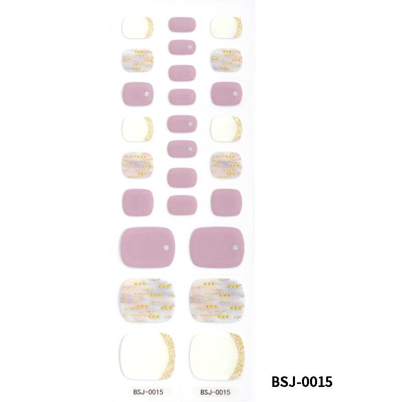 Semi-cured Manicure Stickers, Toenail Stickers, Bronzing Waterproof Toenail Stickers