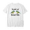 A Pair Of Great Tits Funny Bird Gift T-Shirt Street Custom Tops T Shirt Prevalent Cotton Men T Shirt#Color