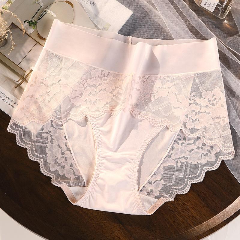 Сексуальные кружевные трусики большого размера с высокой посадкой, тонкие и бесшовные женские трусики