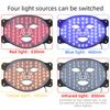 LED Photon Infrared Beauty Mask, USB-Powered Skin Care Device, Reduces Fine Lines & Brightens Skin Tone, Silicone Facial Rejuvenation Mask
