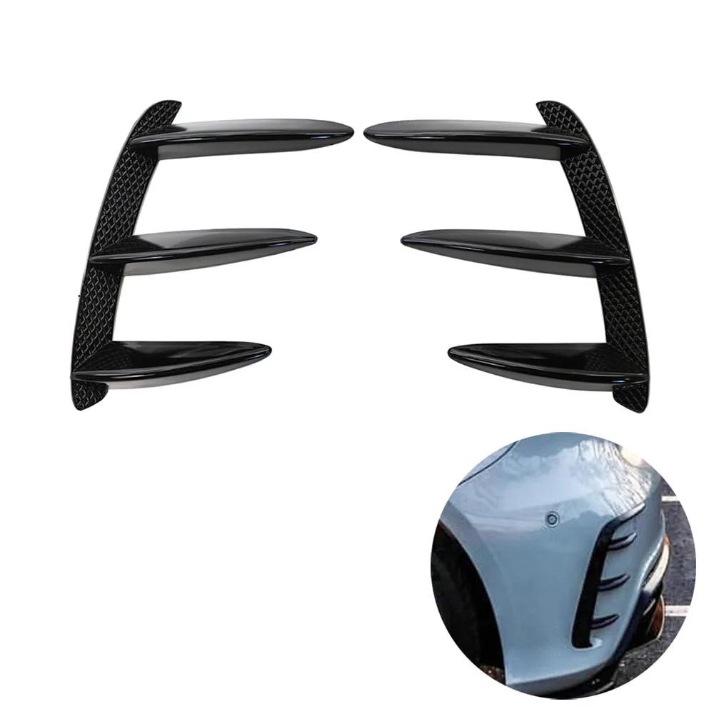1Pair Car Black Carbon Pattern Rear Bumper Splitter Spoilers Canard for Mercedes Benz W176 A200 A250 A260 A45 AMG Car Styling