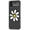 Чехол с цветочным сердечком для Samsung Galaxy Z Flip 3 5G 4, модный Z Flip3, роскошный черный твердый чехол для телефона