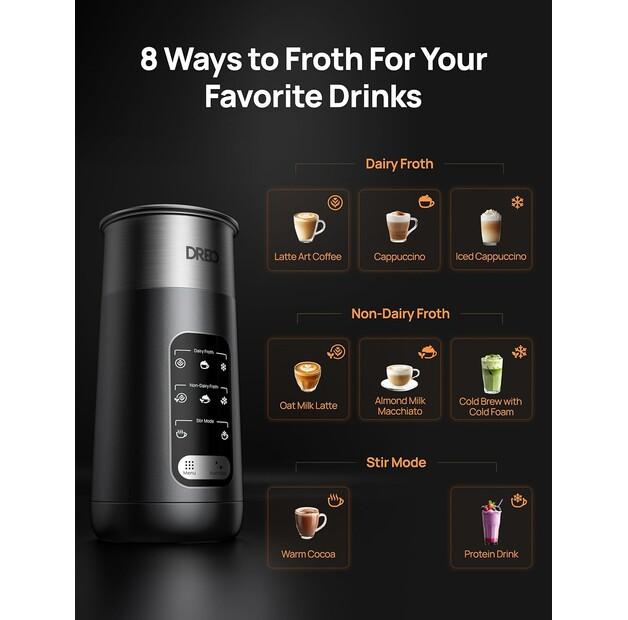 Вспениватель молока Dreo BaristaMaker elektrischer