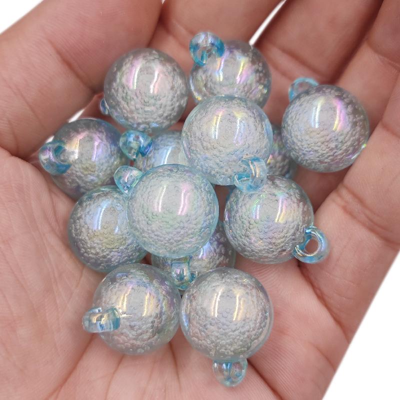 Creative DIY for Candy Color New 5Pcs 16mm Wholesale Jewelry Making Pendant Round Bubble Loose Beads