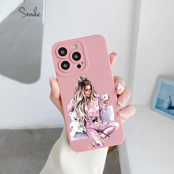 Чехол для телефона с рисунком юной девушки для iPhone 11 12 13 Pro Max 14 15 Plus Pro Max 7 8 Plus SE 2020 X XR XS Мягкий силиконовый чехол Fundas