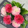 Home Decor Artificial Carnation Flowers With Handcrafted Silk Material For Wedding And Photography Props