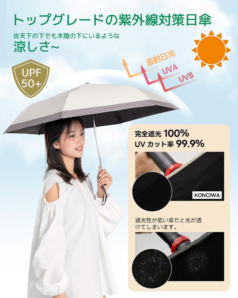 Полное затенение затенение как от солнца, так и от воды 1-го класса складной УФ складной дорожный женский женский [Новый выпуск] Зонт, легкий, 100% ставка, 100%