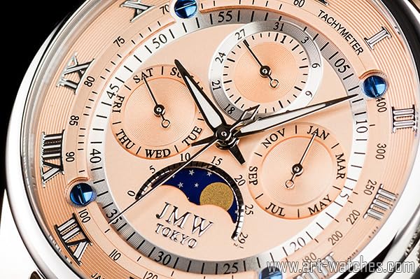 JMW TOKYO Ограниченная серия Часы с фазами луны JMW001-PGS