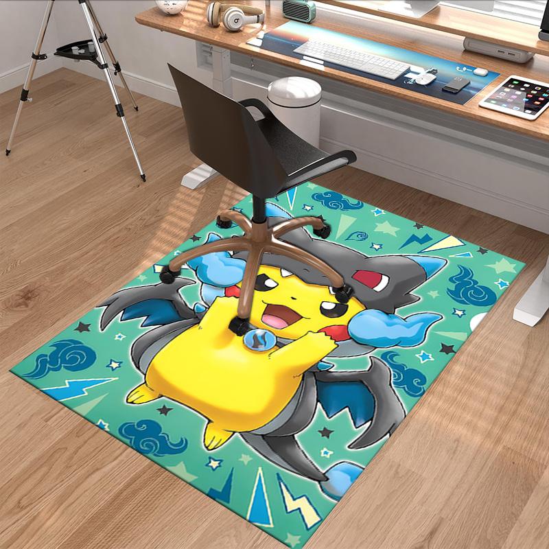 Pikachu Darkrai Adventure Carpet For Playroom Bedroom Living Room Sofa Home Decorkids Game Area Rug Nonslip Floor Mat
